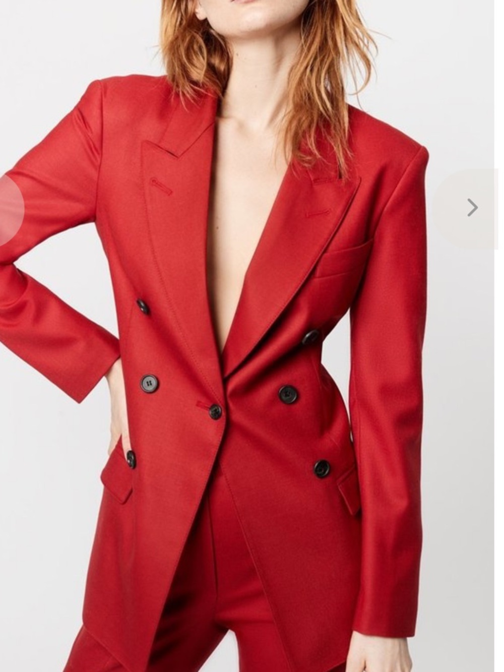 Smythe Not A DB Blazer Brick Red Wool Blend Size 2 Tailored Jacket